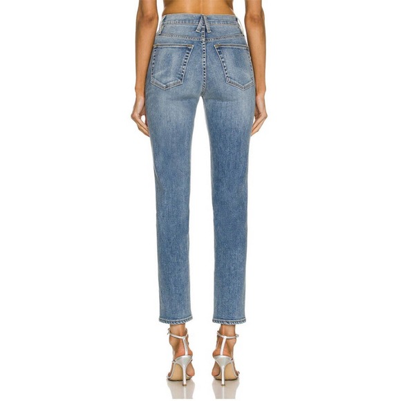 SLVRLAKE Denim Roxy Jeans in Love to Burn Wash High Rise Straight Size 2 new o1 - Picture 4 of 10